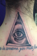 Black and grey all seeing eye tattoo